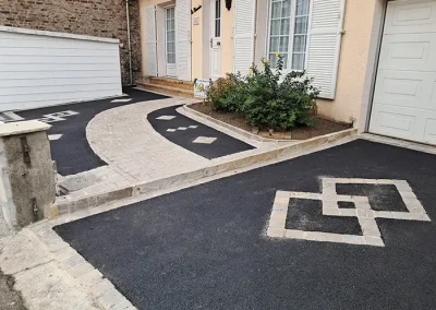 Pose d'enrobés et de pavés KANDLA à Noyelles Godault par SG Aménagement