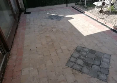 photo de terrasse en pavé béton par SG Aménagement